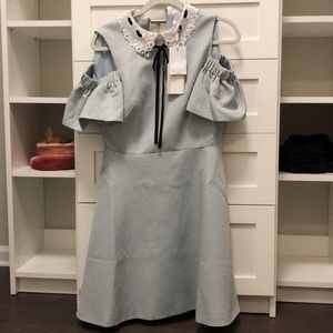 Ted Baker Araye cold shoulder collar skater dress